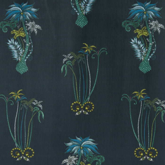 Clarke & Clarke Jungle Velvet Navy Fabric Sample F1209/01.CAC.0