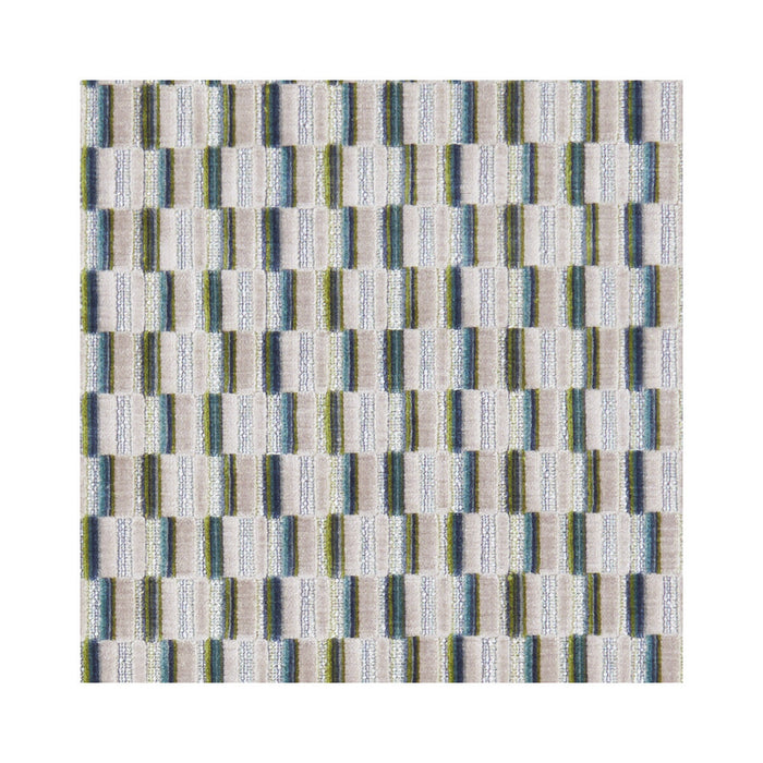 Clarke & Clarke Cubis Peacock Fabric Sample F1240/05.CAC.0