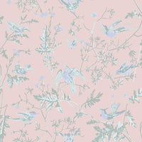 Cole & Son Hummingbirds Silk Blush Fabric F125/1001.CS.0