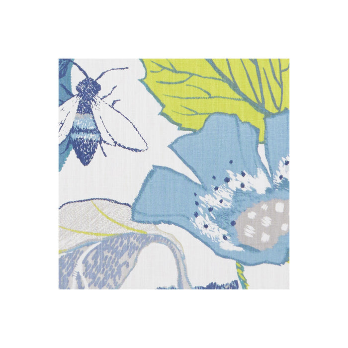 Clarke & Clarke Lotus Apple/Denim Fabric Sample F1289/01.CAC.0