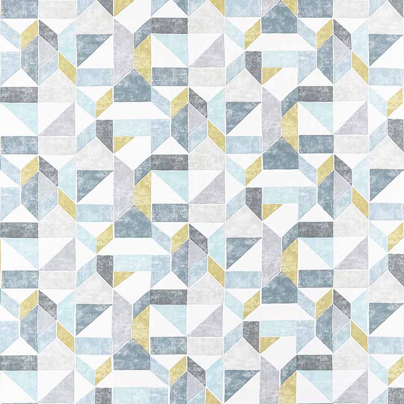 Clarke & Clarke Lanna Charcoal/Ochre Fabric Sample F1464/01.CAC.0
