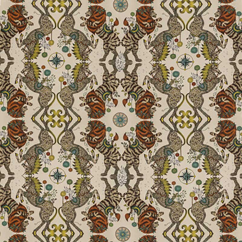 Clarke & Clarke Caspian Linen Gold Fabric Sample F1488/01.CAC.0