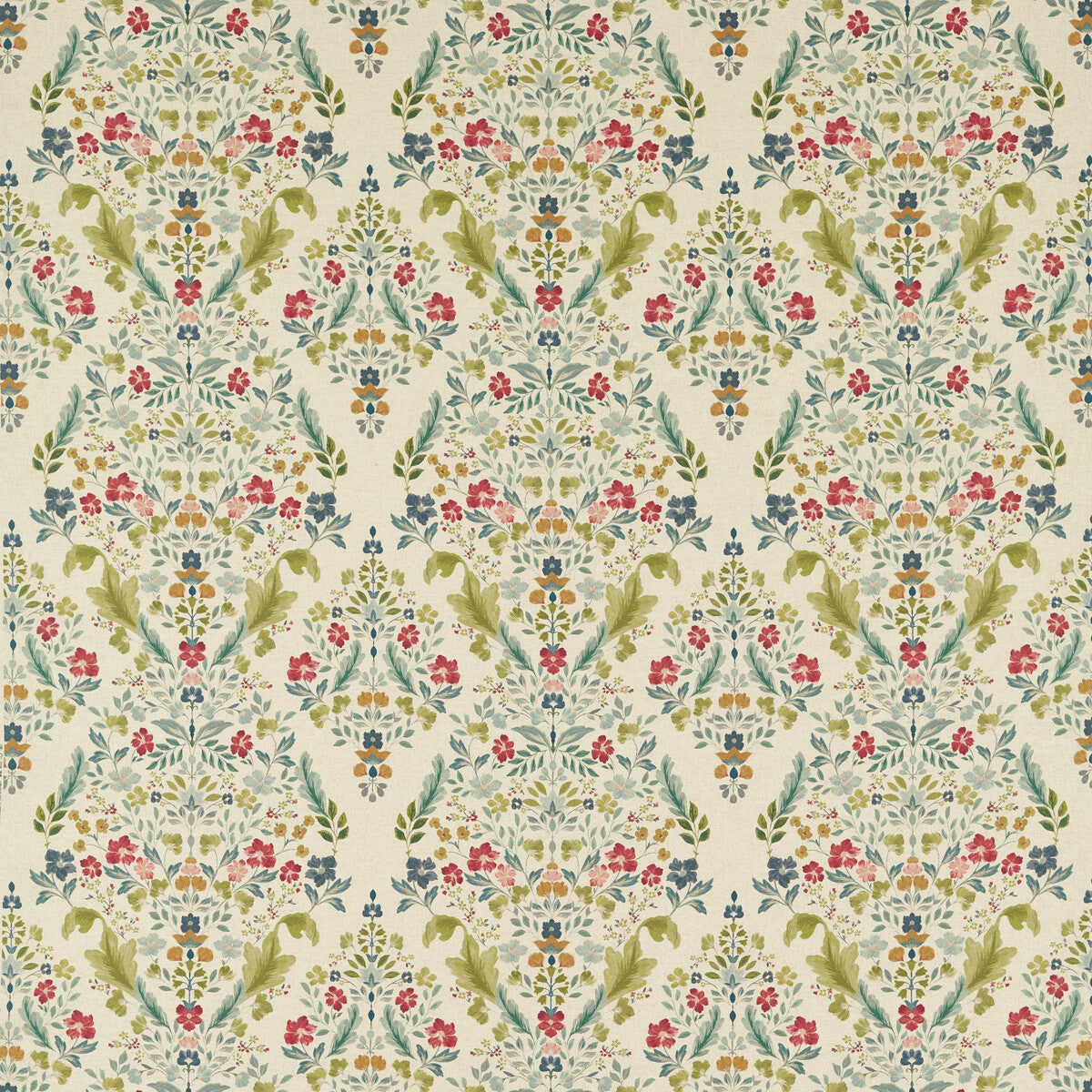 Clarke & Clarke Gawthorpe Forest/Linen Fabric Sample F1558/02.CAC.0
