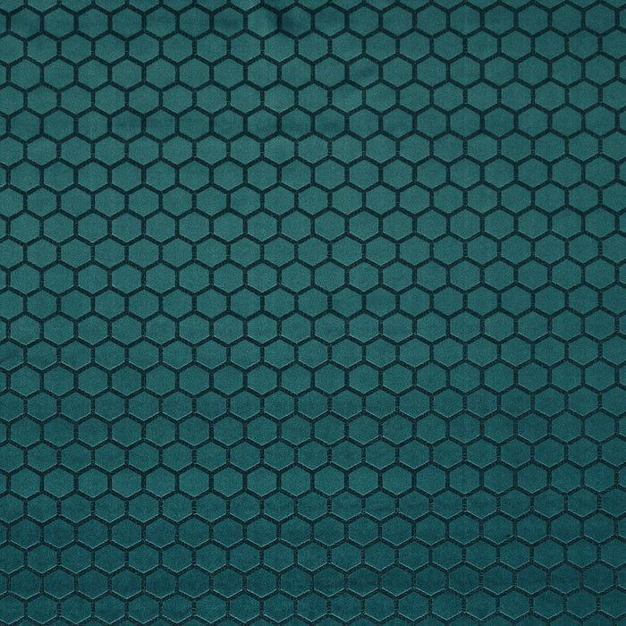 Clarke & Clarke Hexa Peacock Fabric Sample F1565/05.CAC.0