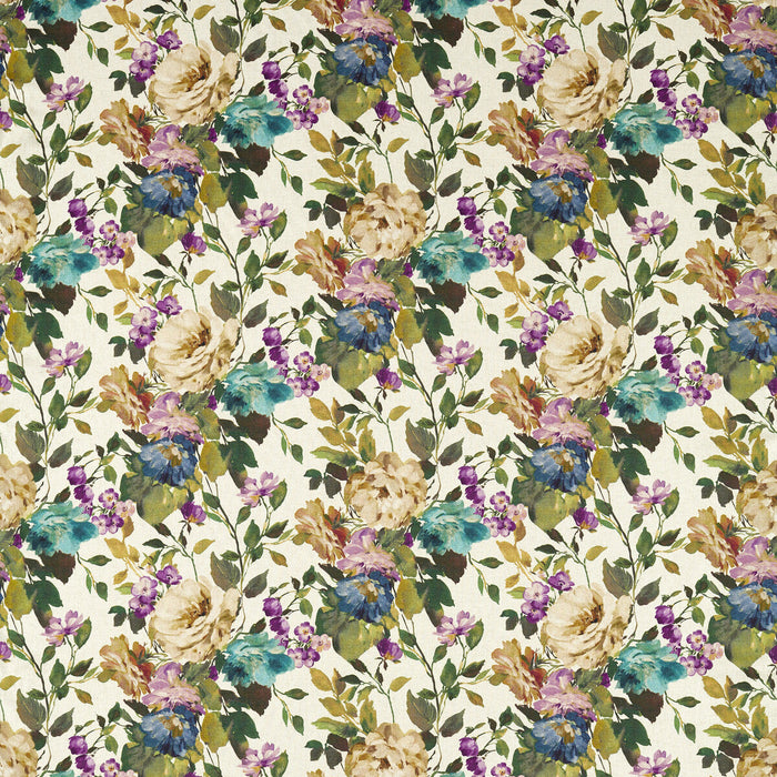Clarke & Clarke Bloom Amethyst Fabric Sample F1613/01.CAC.0