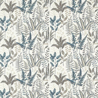 Clarke & Clarke Bracken Denim Emb Fabric F1654/01.CAC.0