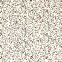 Clarke & Clarke Golden Lily Dove/Plum Fabric F1677/01.CAC.0