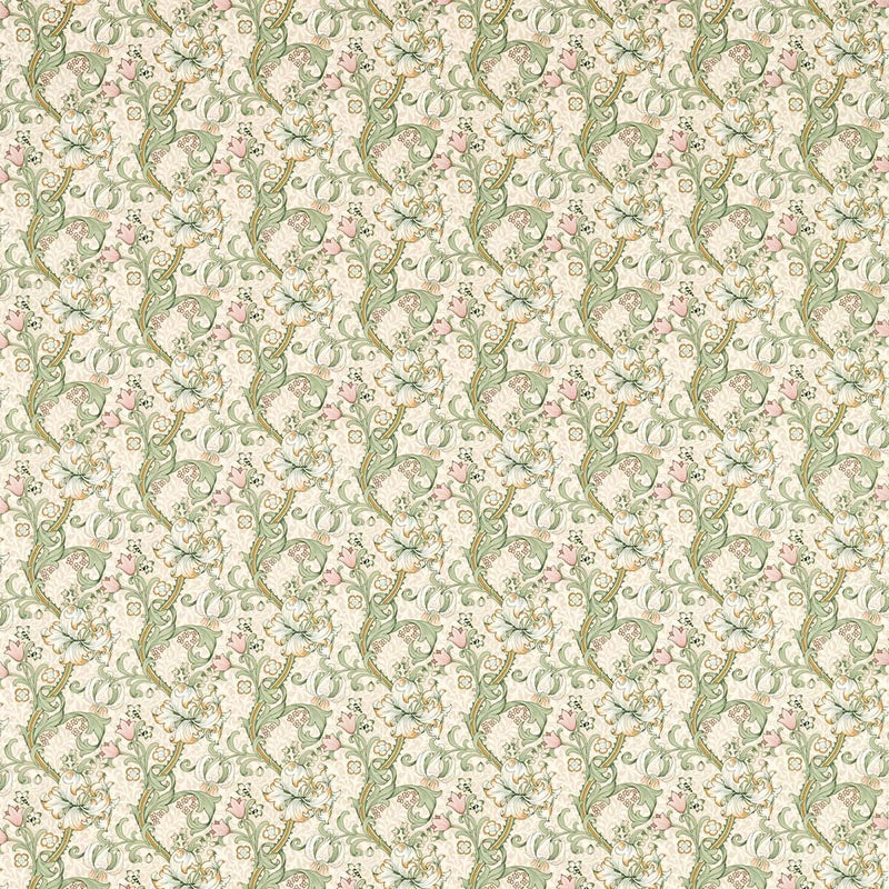 Clarke & Clarke Golden Lily Linen/Blush Fabric Sample F1677/03.CAC.0