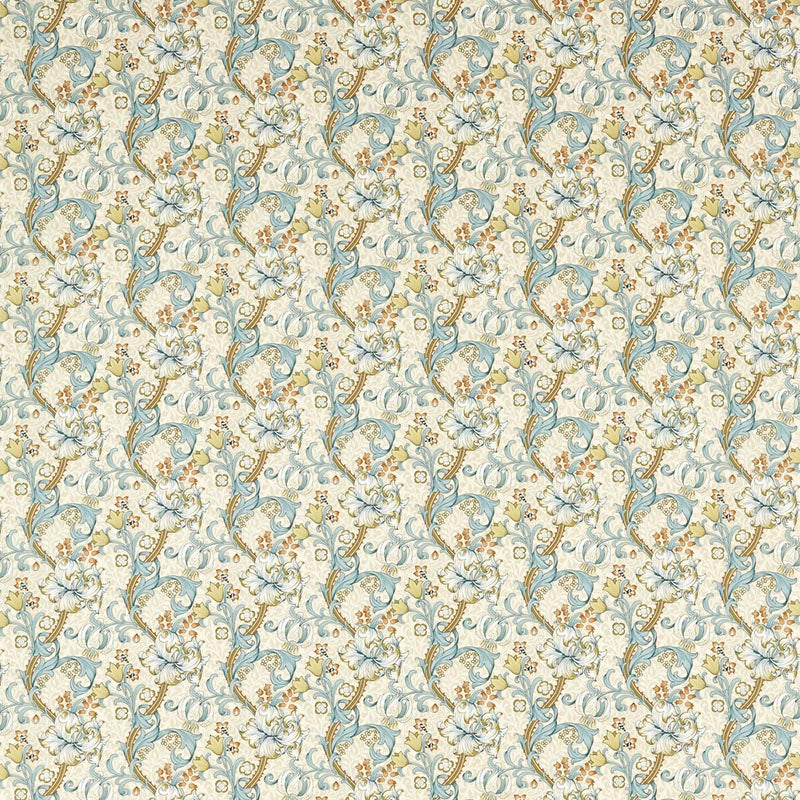 Clarke & Clarke Golden Lily Linen/Teal Fabric F1677/04.CAC.0