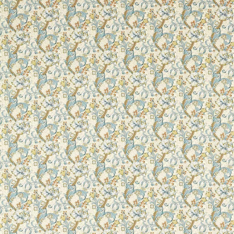 Clarke & Clarke Golden Lily Linen/Teal Fabric Sample F1677/04.CAC.0