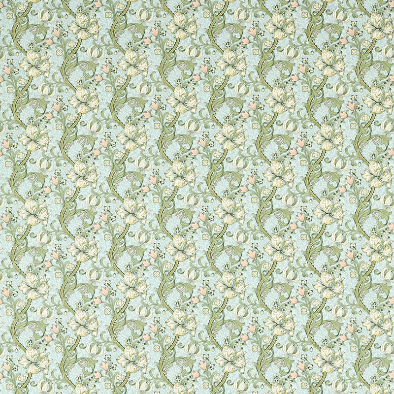 Clarke & Clarke Golden Lily Apple/Blush Fabric Sample F1677/05.CAC.0