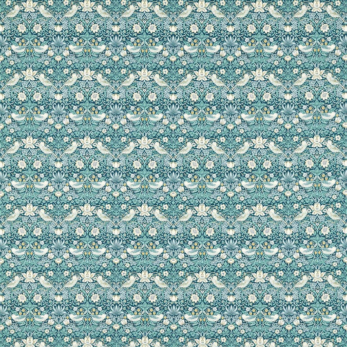 Clarke & Clarke Strawberry Thief Teal Fabric Sample F1678/01.CAC.0