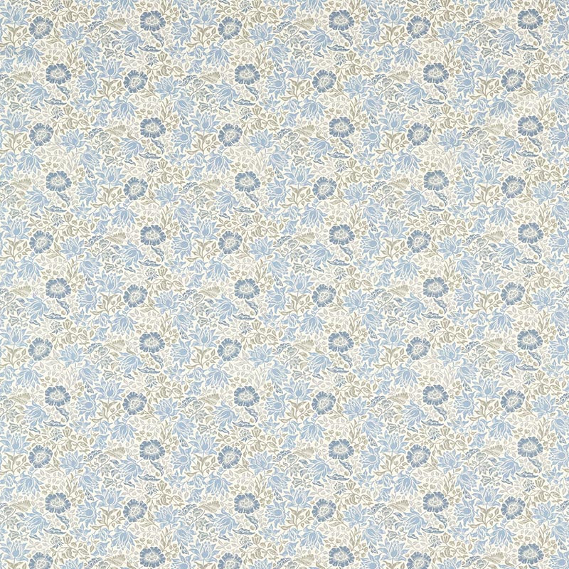 Clarke & Clarke Mallow Denim/Ivory Fabric F1680/03.CAC.0