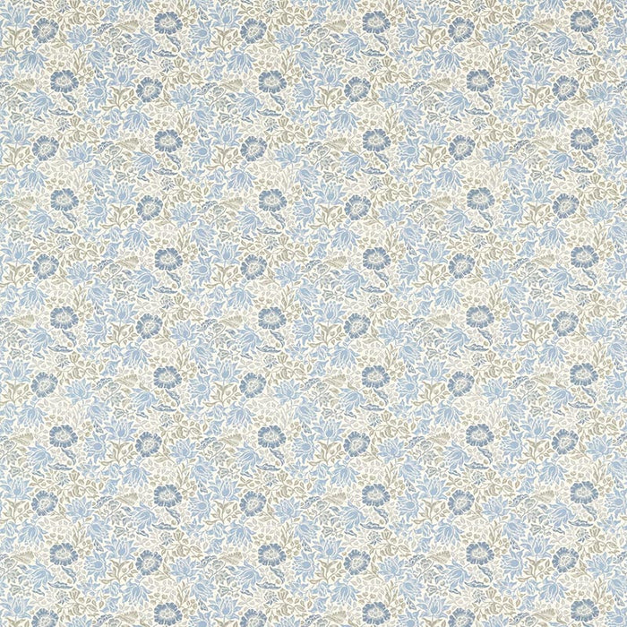 Clarke & Clarke Mallow Denim/Ivory Fabric Sample F1680/03.CAC.0