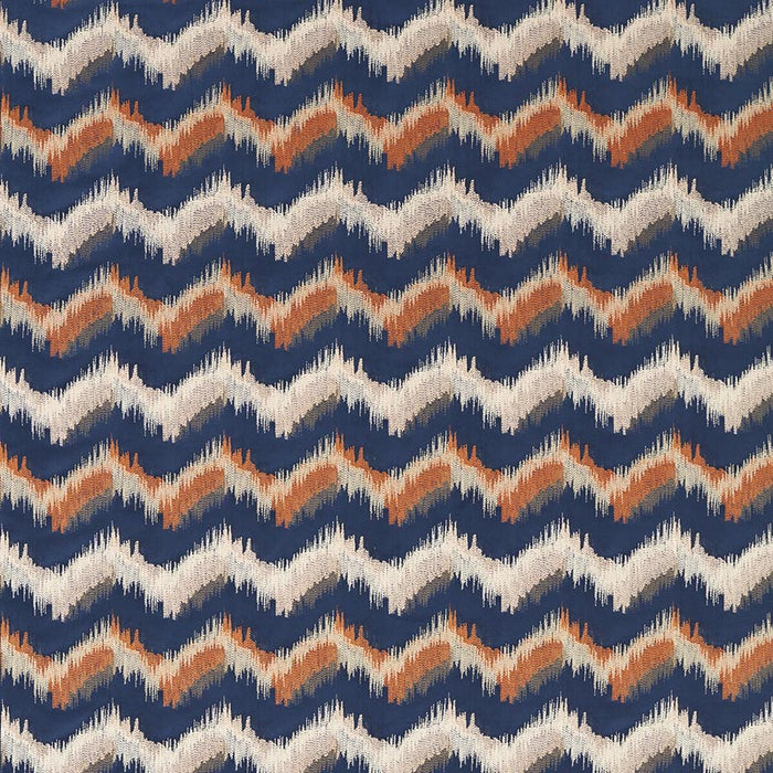 Clarke & Clarke Sagoma Midnight/Spice Fabric F1698/03.CAC.0