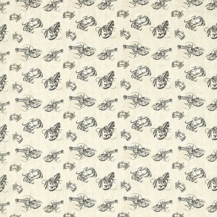 Clarke & Clarke Shellfish Charcoal Fabric F1731/01.CAC.0