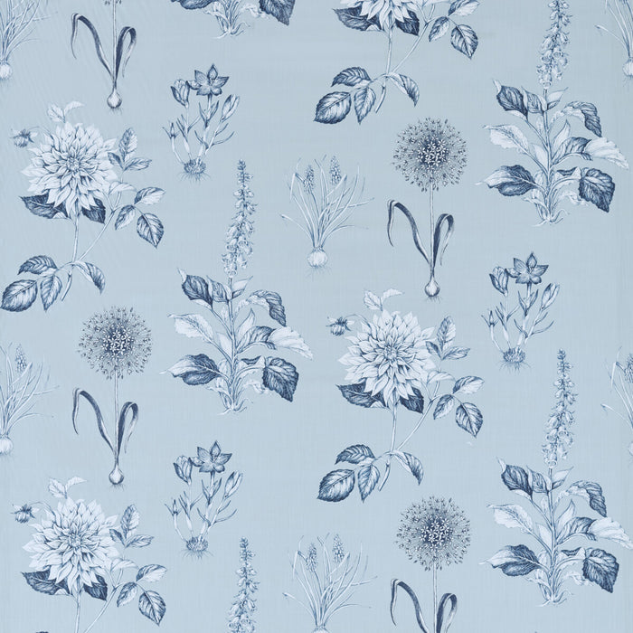 Clarke & Clarke Roseraie Denim Fabric F1738/03.CAC.0
