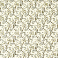 Clarke & Clarke Golden Lily Embroidery Dove Fabric F1742/01.CAC.0
