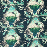 Clarke & Clarke Highlandia Velvet Marine Fabric F1752/01.CAC.0