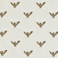 Clarke & Clarke Owl Of Athena Gold Embroidery Fabric F1755/01.CAC.0
