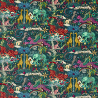 Clarke & Clarke Paradise Lost Velvet Teal Fabric F1757/01.CAC.0