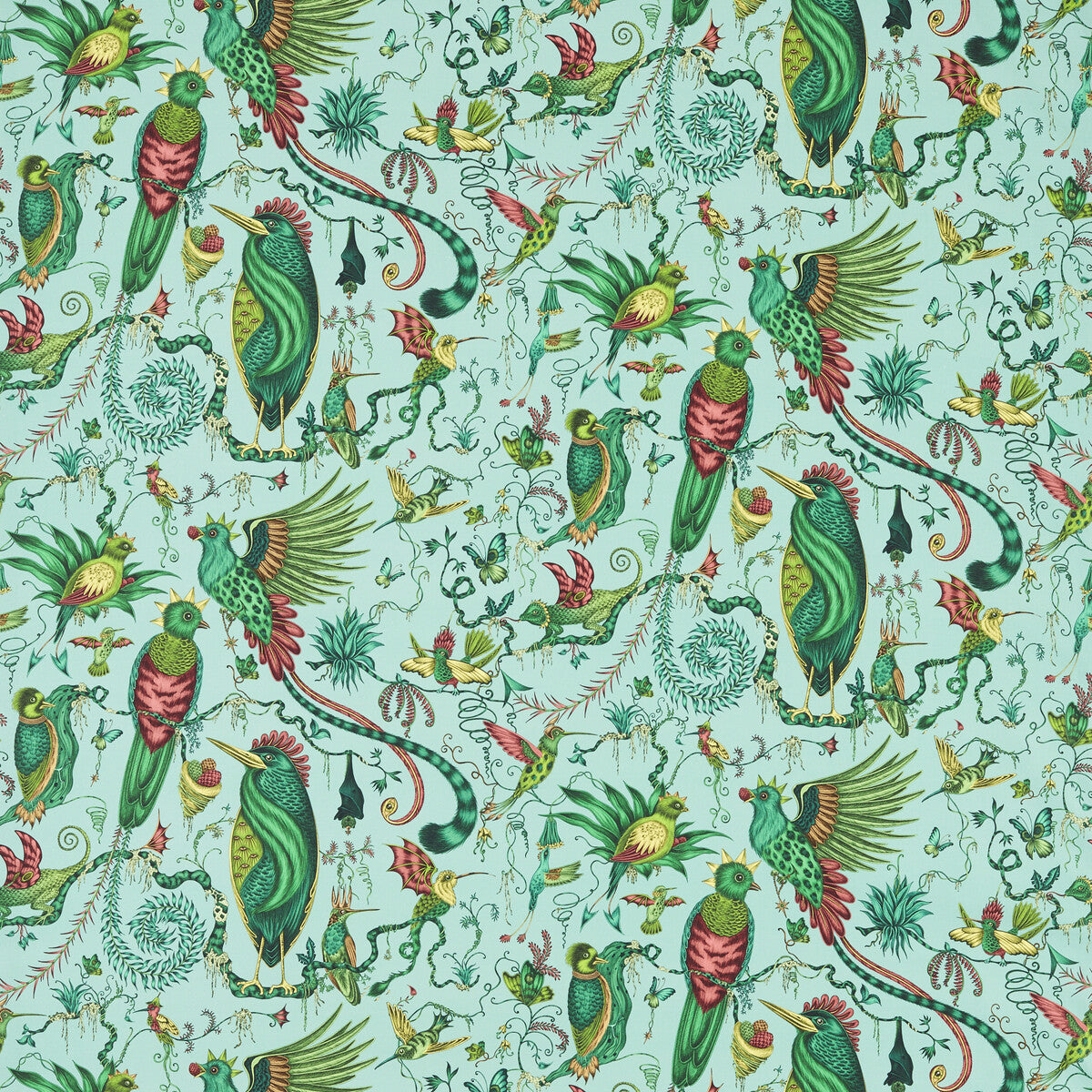Clarke & Clarke Quetzal Aqua Fabric Sample F1758/01.CAC.0