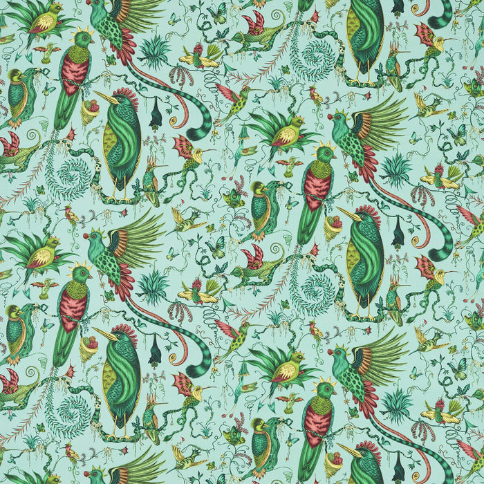 Clarke & Clarke Quetzal Aqua Fabric Sample F1758/01.CAC.0