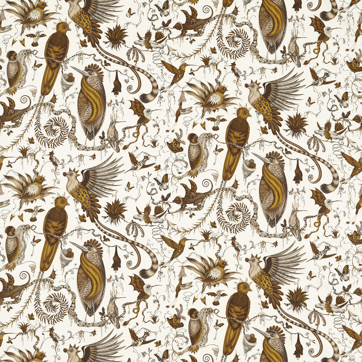 Clarke & Clarke Quetzal Gold Fabric Sample F1758/02.CAC.0