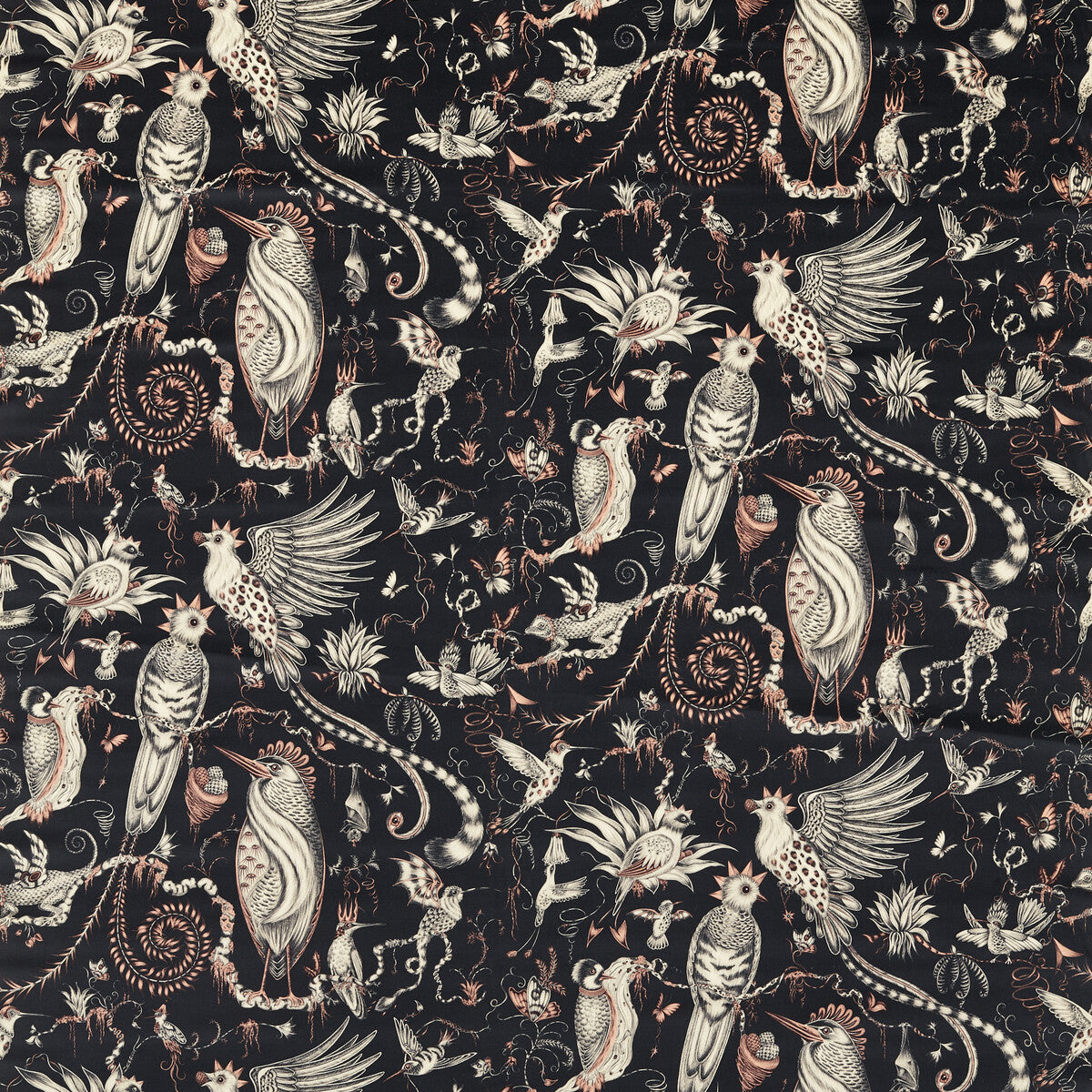 Clarke & Clarke Quetzal Velvet Charcoal Fabric Sample F1759/01.CAC.0