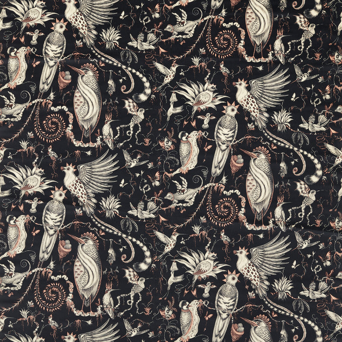 Clarke & Clarke Quetzal Velvet Charcoal Fabric Sample F1759/01.CAC.0