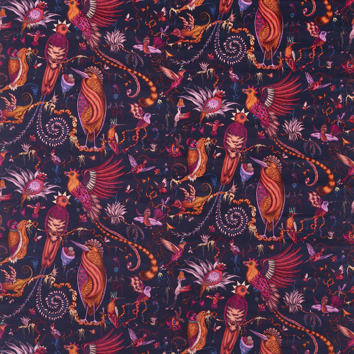 Clarke & Clarke Quetzal Velvet Violet Fabric Sample F1759/03.CAC.0