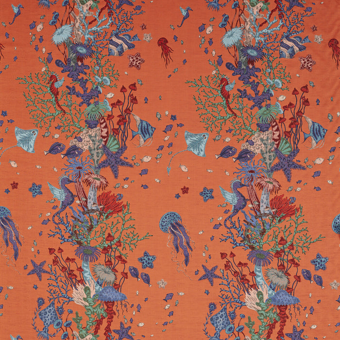 Clarke & Clarke Seaforest Jacquard Peach Fabric F1761/02.CAC.0