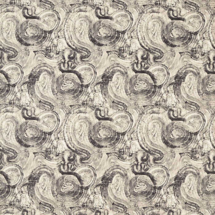 Clarke & Clarke Hatoum Jacquard Noir Fabric F1769/03.CAC.0