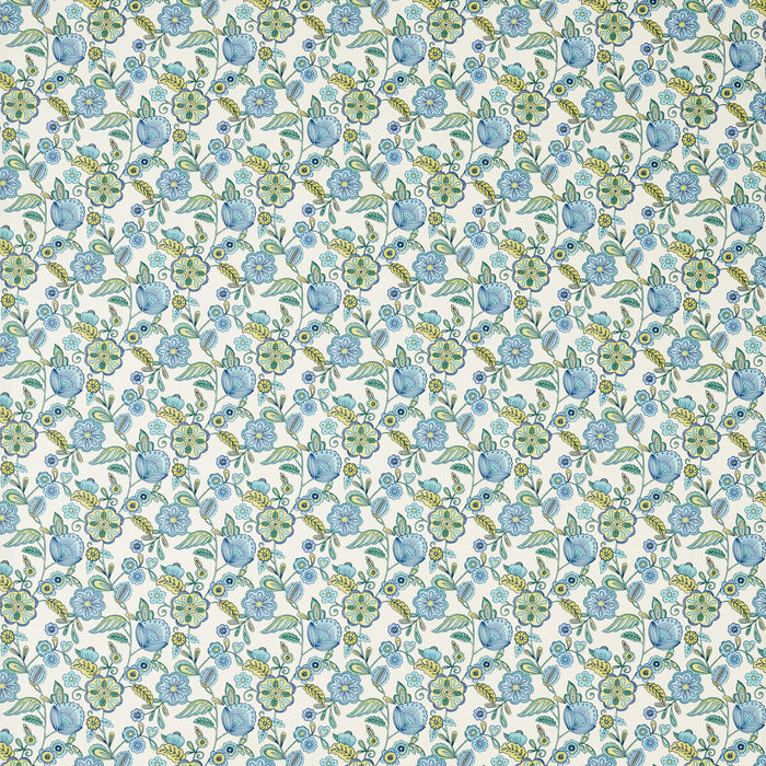 Clarke & Clarke Camellia Cobalt Fabric F1778/01.CAC.0