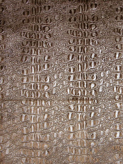 Old World Weavers Gaufrage Crocodile Brun Fabric Sample F155540001