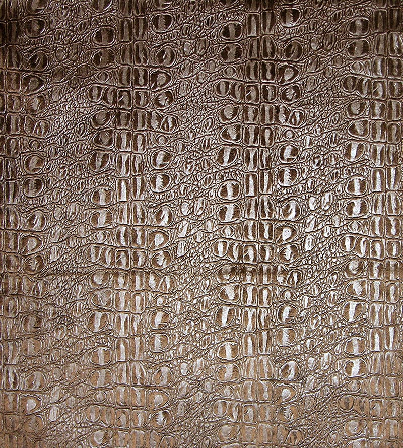 Old World Weavers Gaufrage Croco Brun Fabric F155540001
