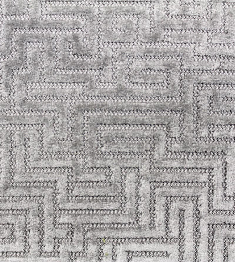 Old World Weavers Velluto Labirinto Silver Fabric F370020003