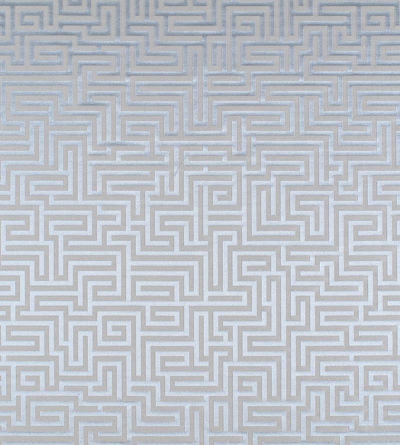 Old World Weavers Piazza Navona Labryinth Blue Fabric F380130003