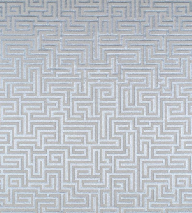 Old World Weavers Piazza Navona Labryinth Blue Fabric Sample F380130003