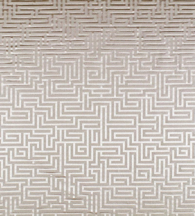 Old World Weavers Piazza Navona Labryinth Almond Fabric Sample F380130004