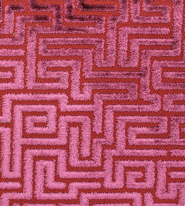 Old World Weavers Velluto Labirinto Raspberry Fabric Sample F370020005