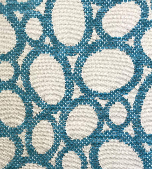 Old World Weavers Madagascar Ovals Fr Aqua Fabric Sample F380380006