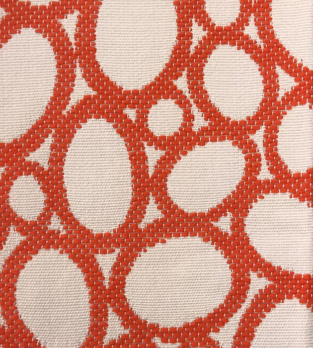 Old World Weavers Madagascar Ovals Fr Tangerine Fabric Sample F380380007