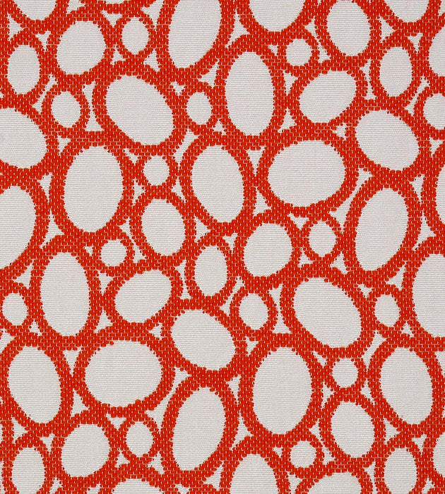 Old World Weavers Madagascar Ovals Fr Tangerine Fabric Sample F380380007