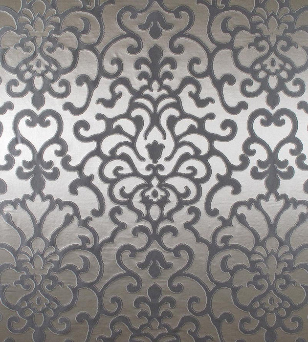 Old World Weavers Galleria Colonna Damasco Grey Fabric Sample F3DAMA3616