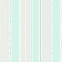 Seabrook Designs Glitter Frills Stripe Sky Blue And Teal Wallpaper FA41004