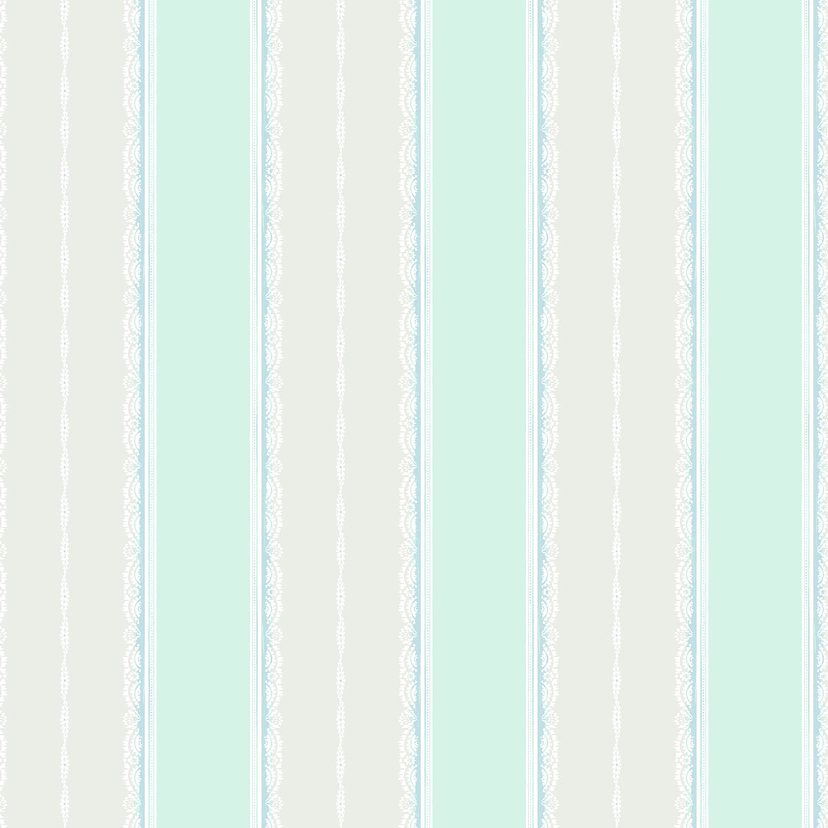 Seabrook Designs Glitter Frills Stripe Sky Blue And Teal Wallpaper FA41004