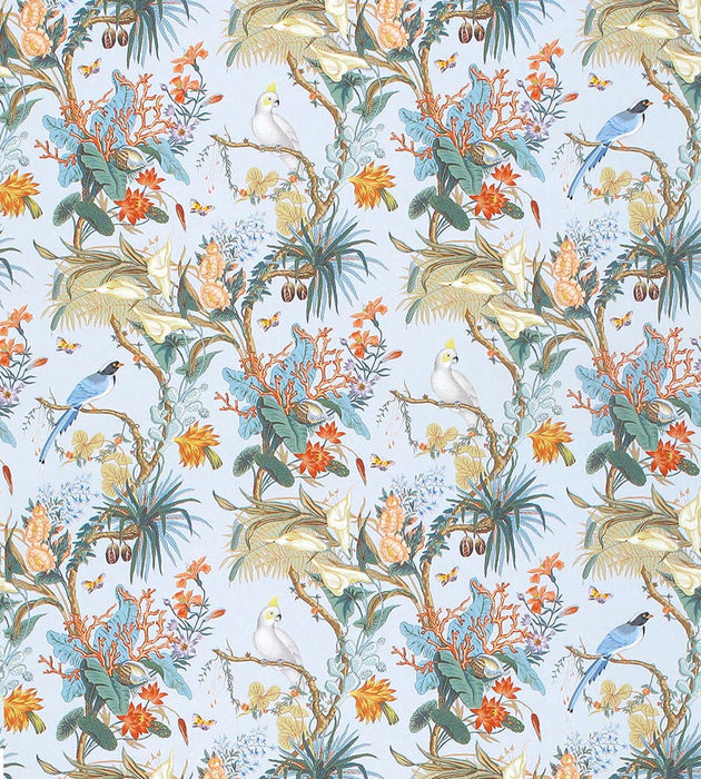 Old World Weavers Cinque Terra Coral Sky Fabric Sample FBCINQ0001