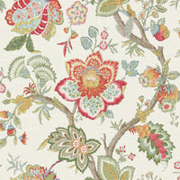Seabrook Designs Bernadette Jacobean Pomme & Antique Ruby Wallpaper FC60404