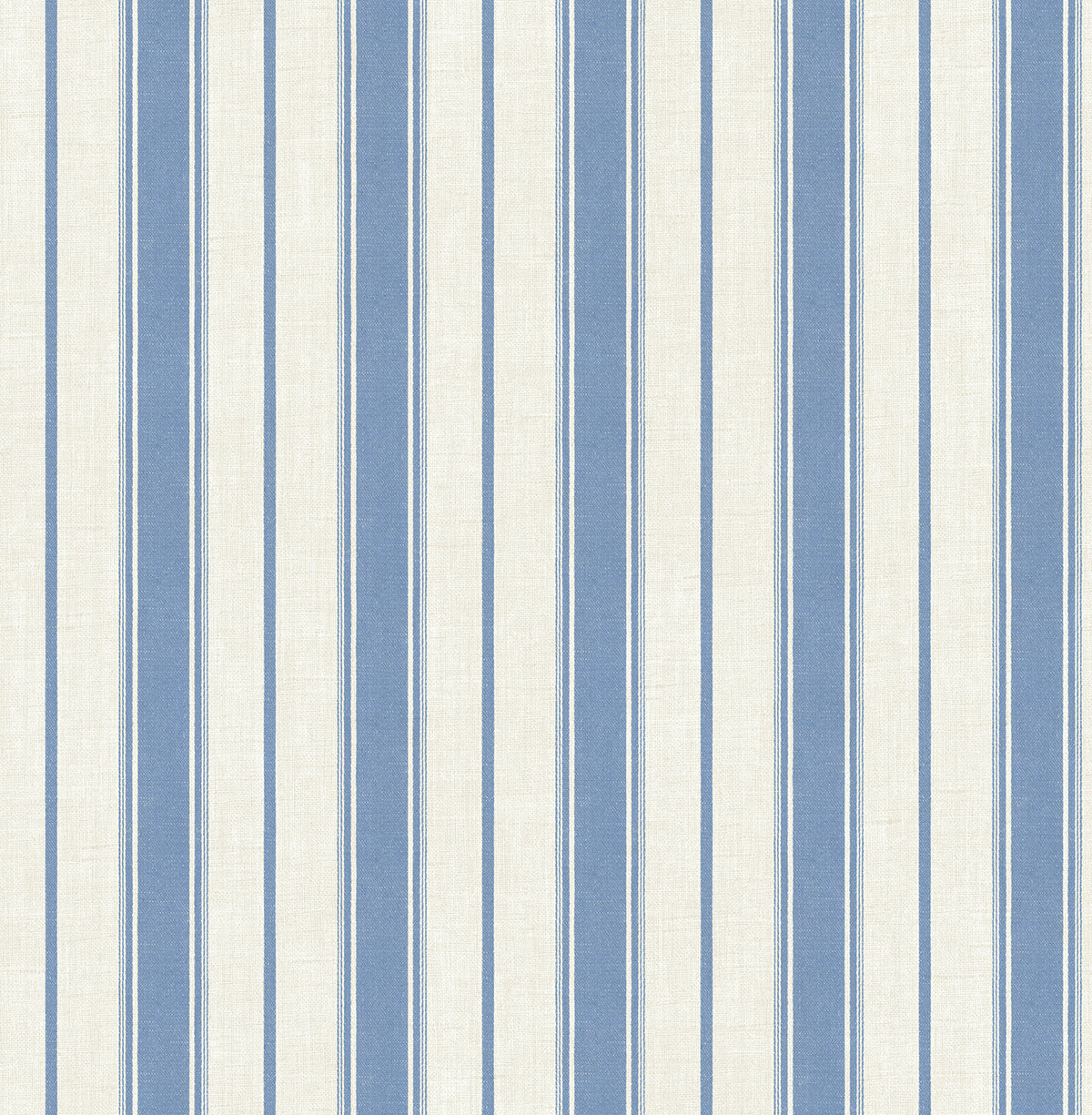 Seabrook Designs Eliott Linen Stripe Blue Bell Wallpaper Sample FC61502